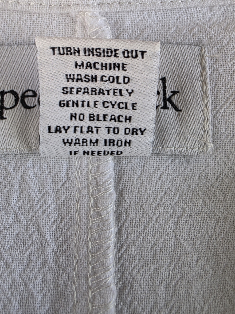 Peck & Peck White Embroidered Button-Down Blouse Cotton Tailored Fit Womens Sz L - Picture 9 of 11